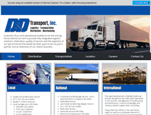 Tablet Screenshot of dndtransport.com